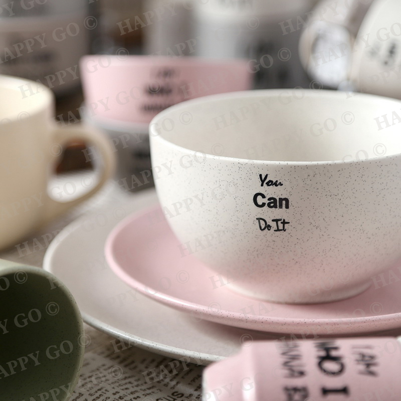10CM /13.5CM matte glaze sesame dots, silk-screen printing on glaze, stoneware bowl