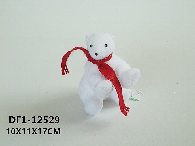 flocking polar bear hanging