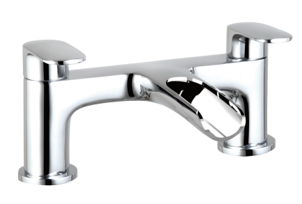 Deck mounted bath filler