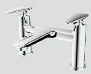 Deck mounted bath filler