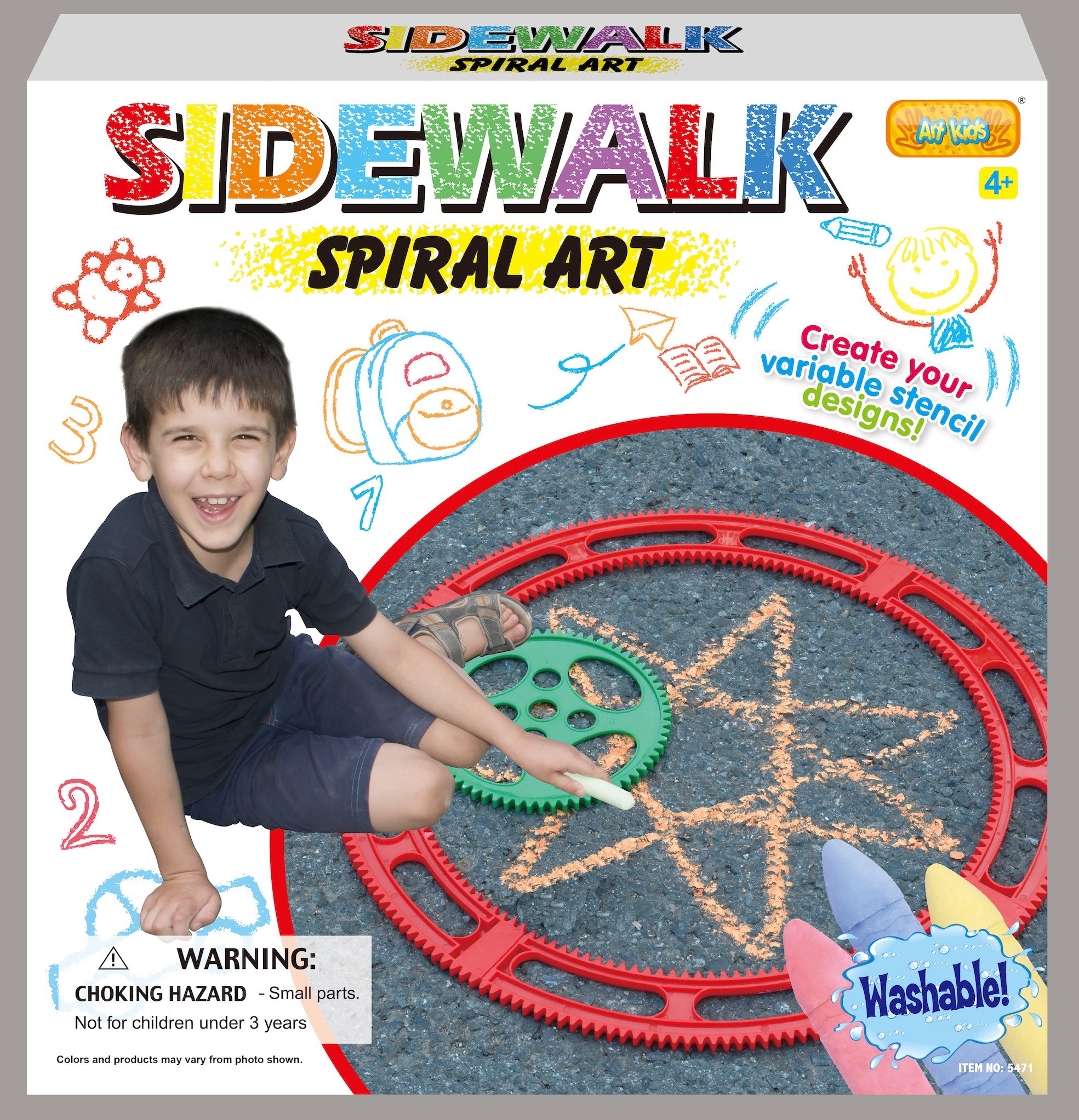Sidewalk Chalk- Spral Art