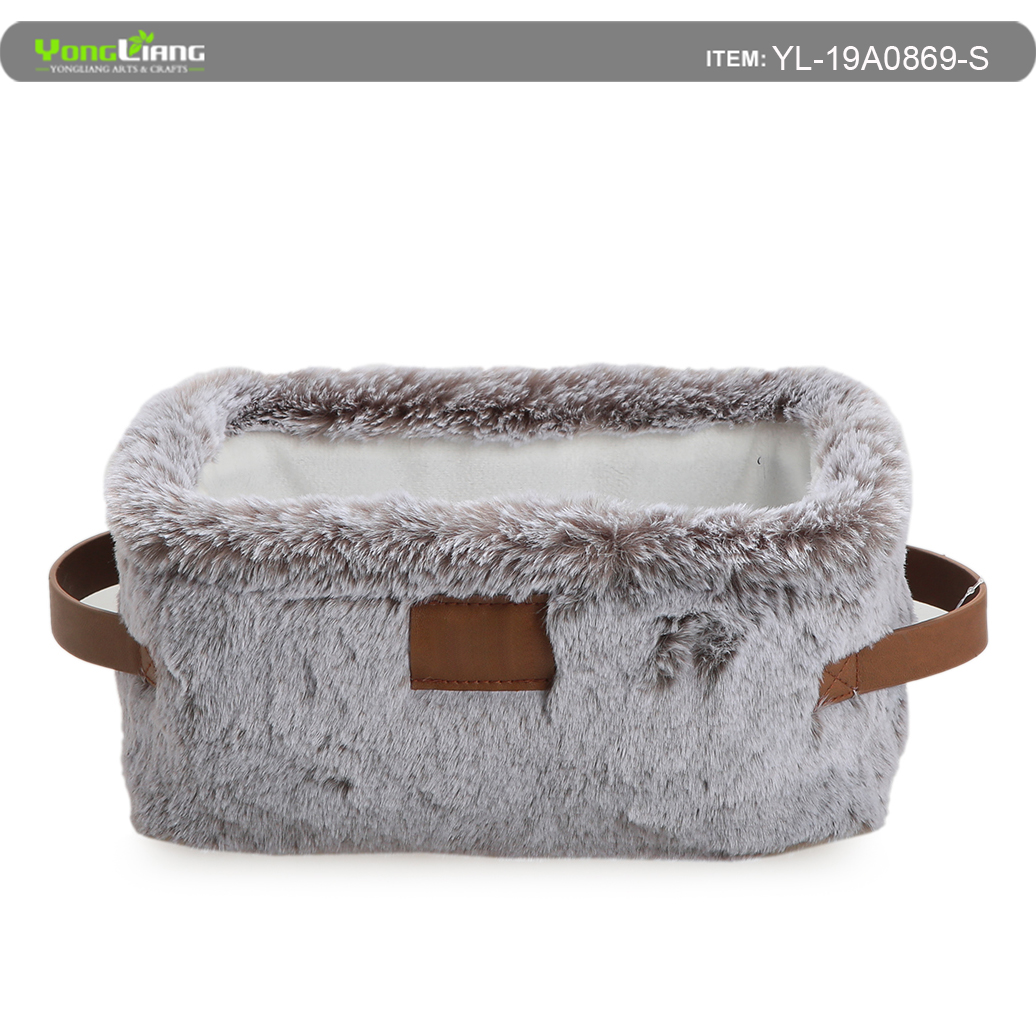 Faux Fur Storage Bin
