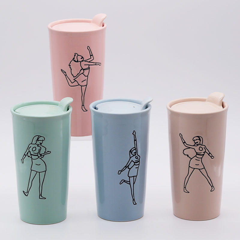 ZH-1961 350ml dancing girl design mug