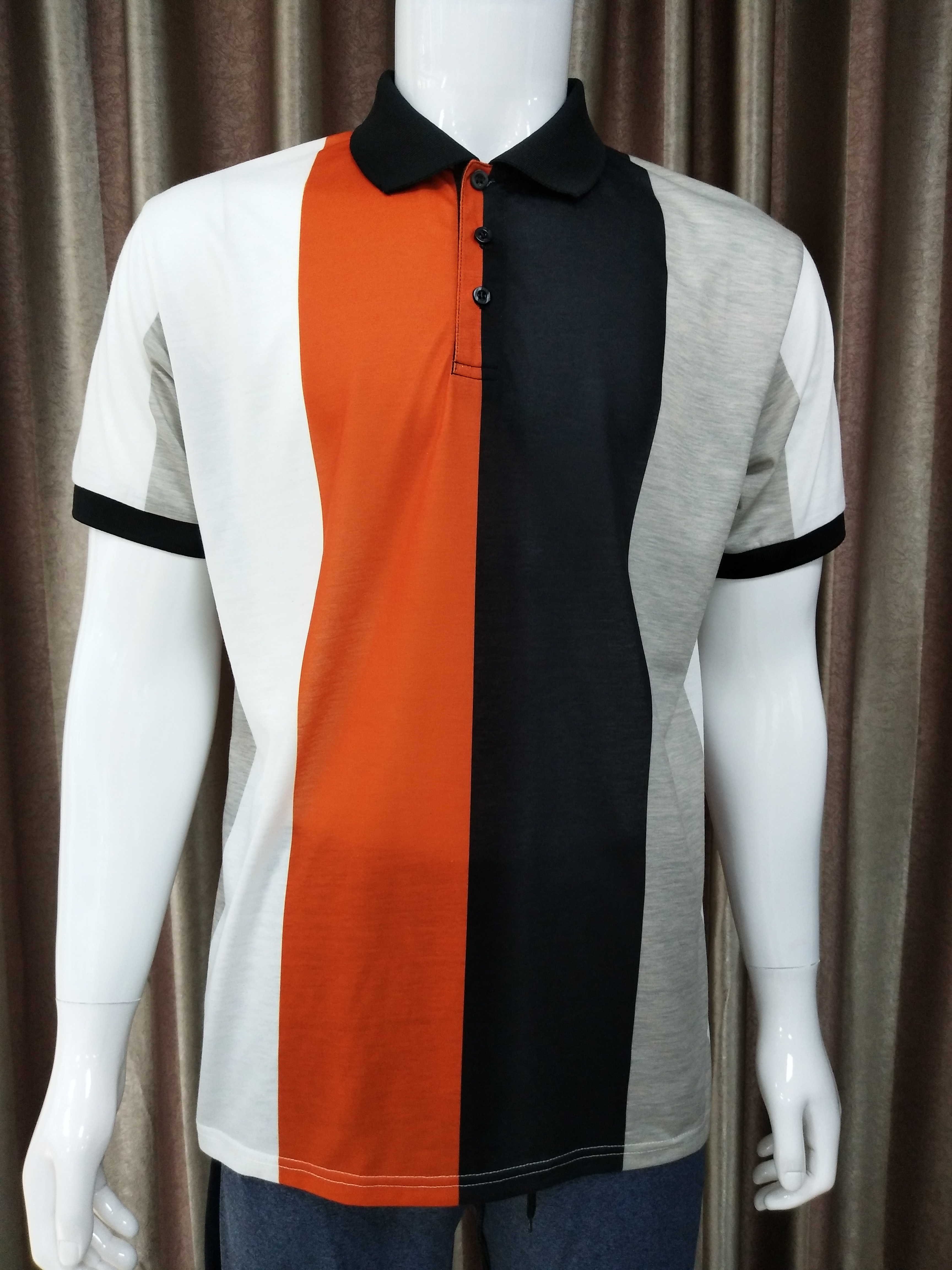 100%polyester single jersey mens panel polo shirt