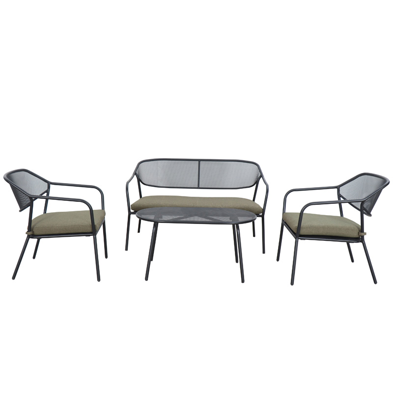 1 Outdoor leisure furniture Outdoor Garden Steel Mesh Lounging Sofa Set