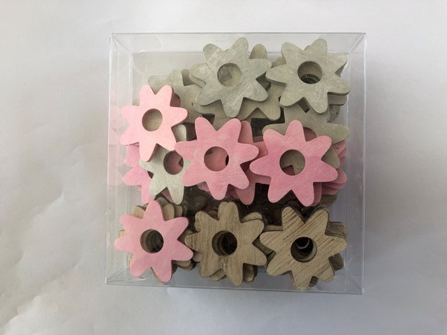 Wooden flower in pvcbx
