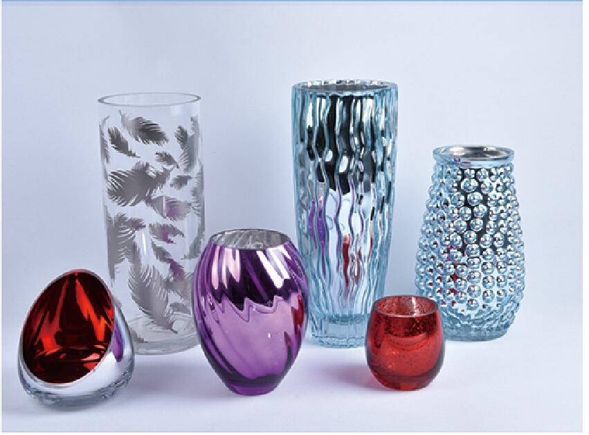 electroplated glass vase