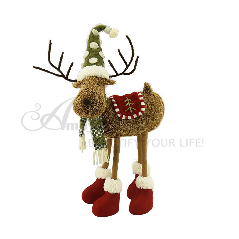 Fabric Standing Reindeer With Four Legs