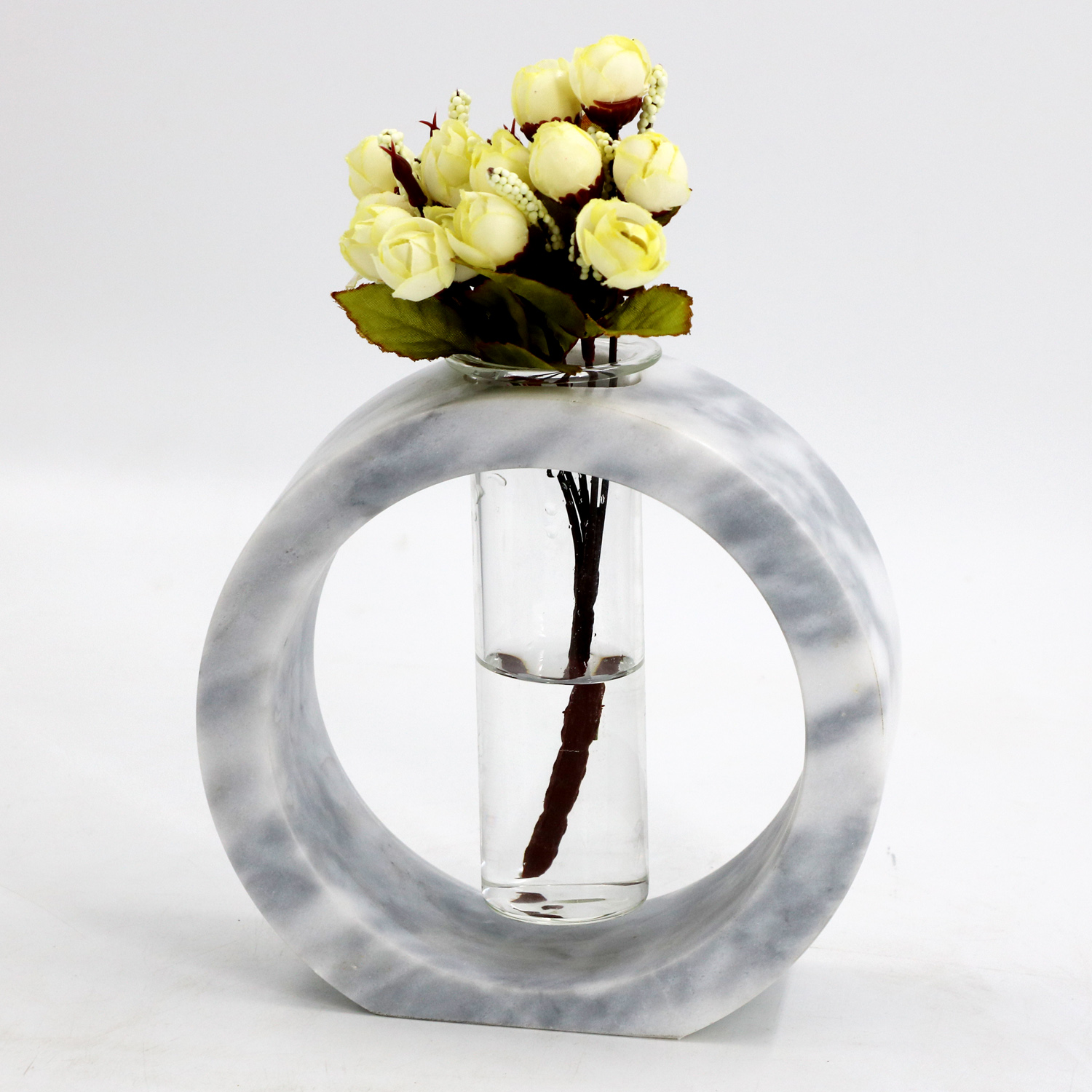 Customized marble glass vase