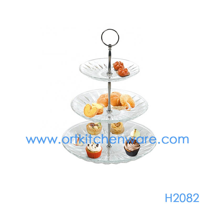 glass cake plate