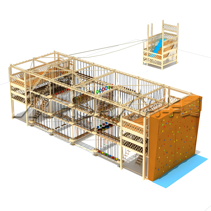 Multi-function project element rope course kids and teenage outdoor playground