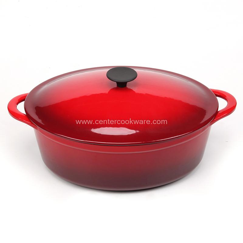 Oval Enamel Cast Iron Pot Cast Iron Casserole Cast Iron Cookware Enamel Pot