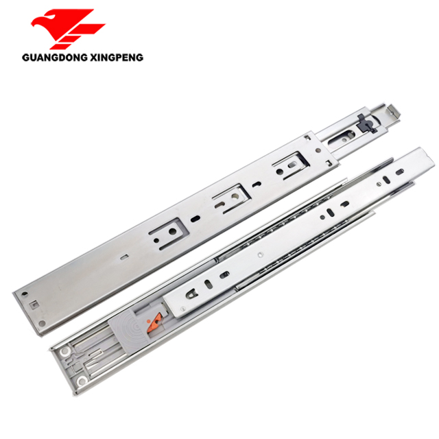 Push open ball bearing slide