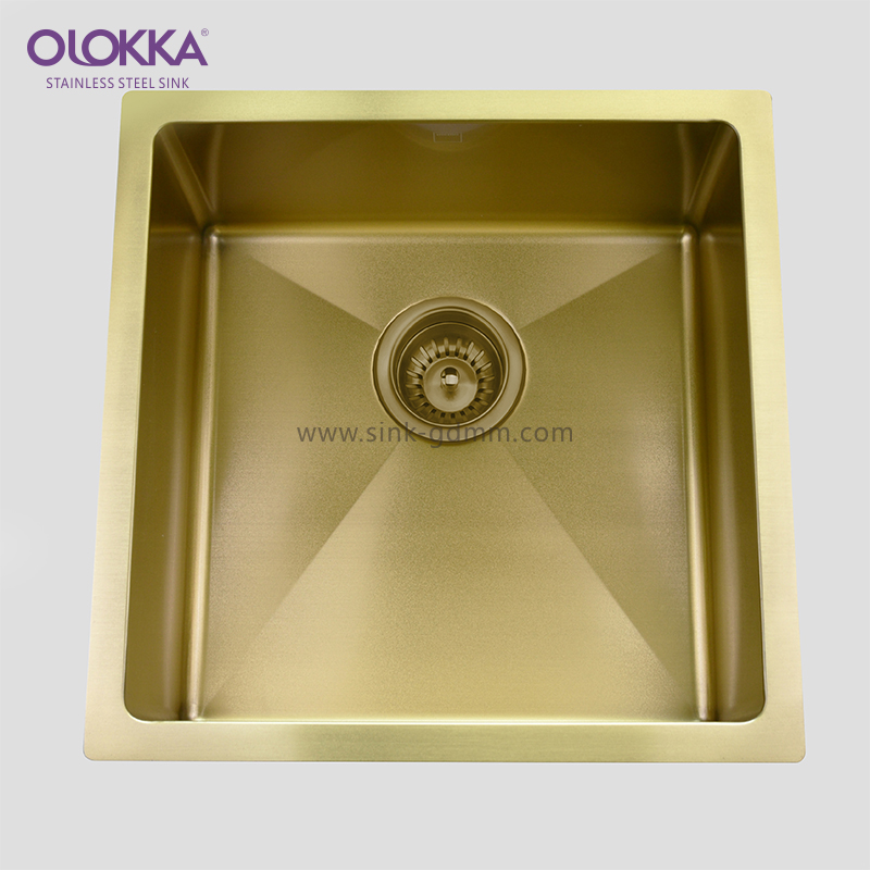 Ss Sink Handmade Stainless Steel Sink Single Bowl Nano/Pvd Finished