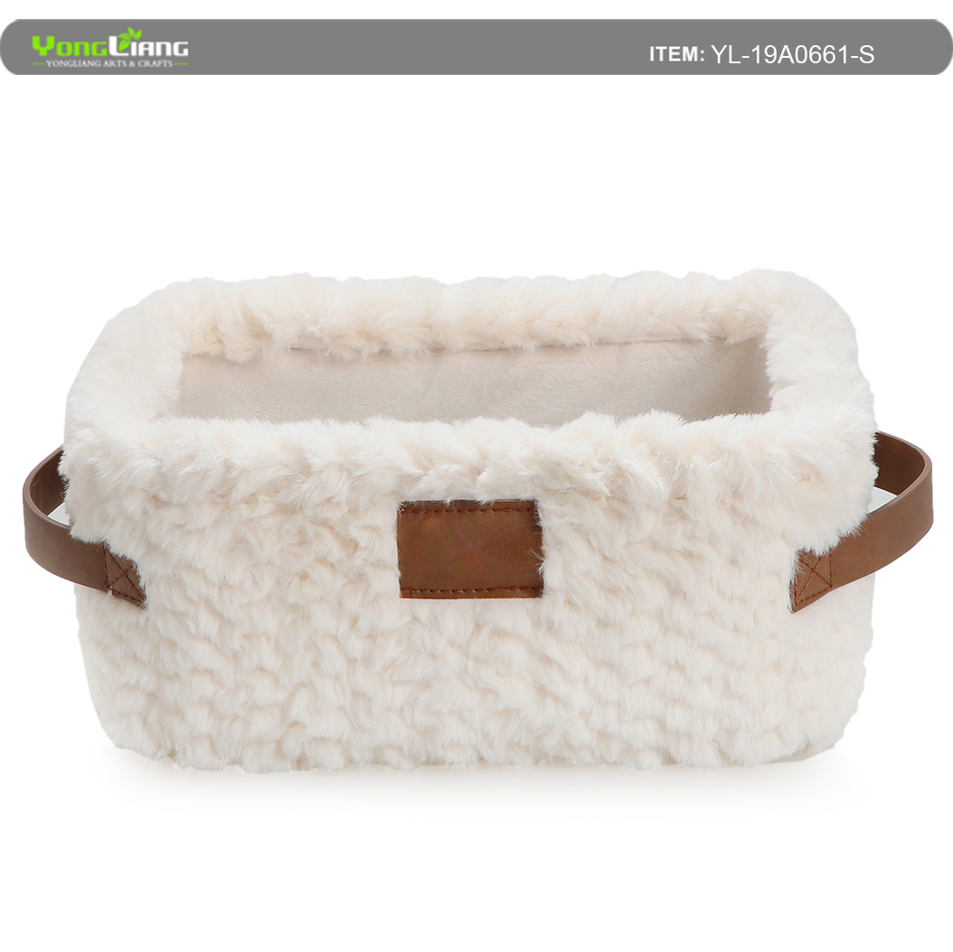 Faux Fur Storage Bin