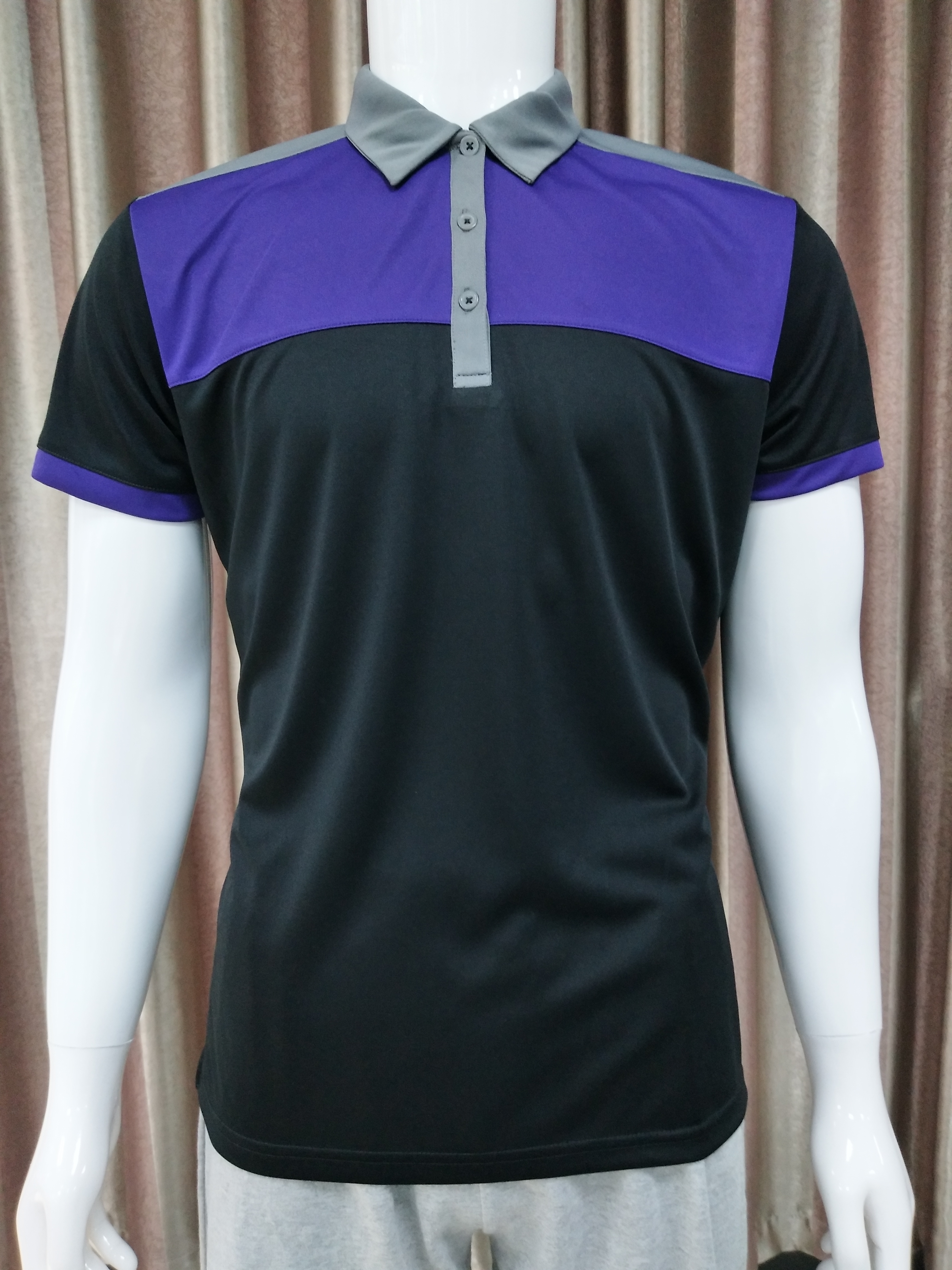 100%polyester interlock mens panel shirt