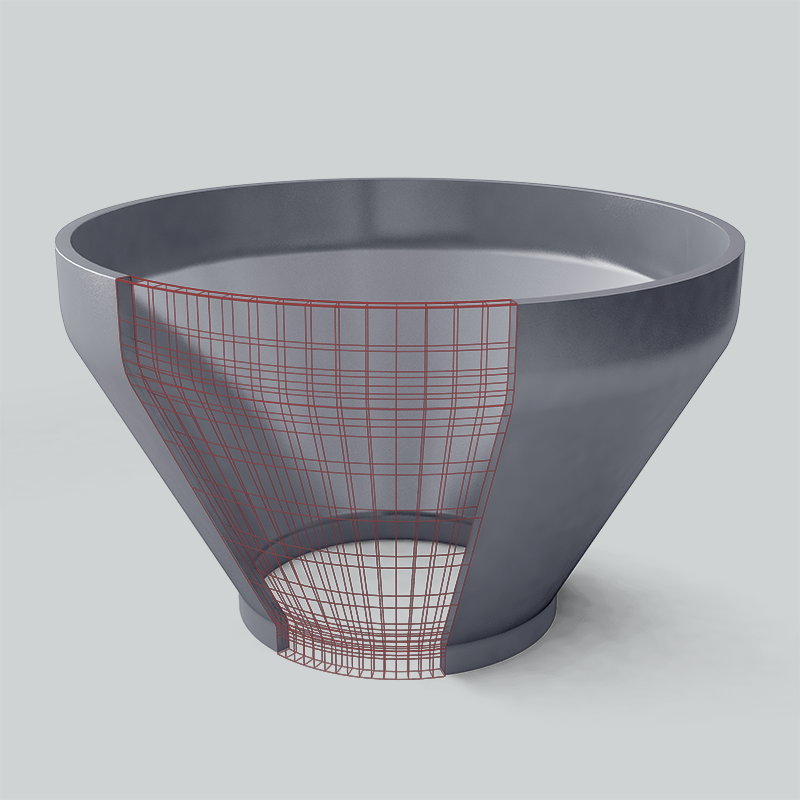 Conical head