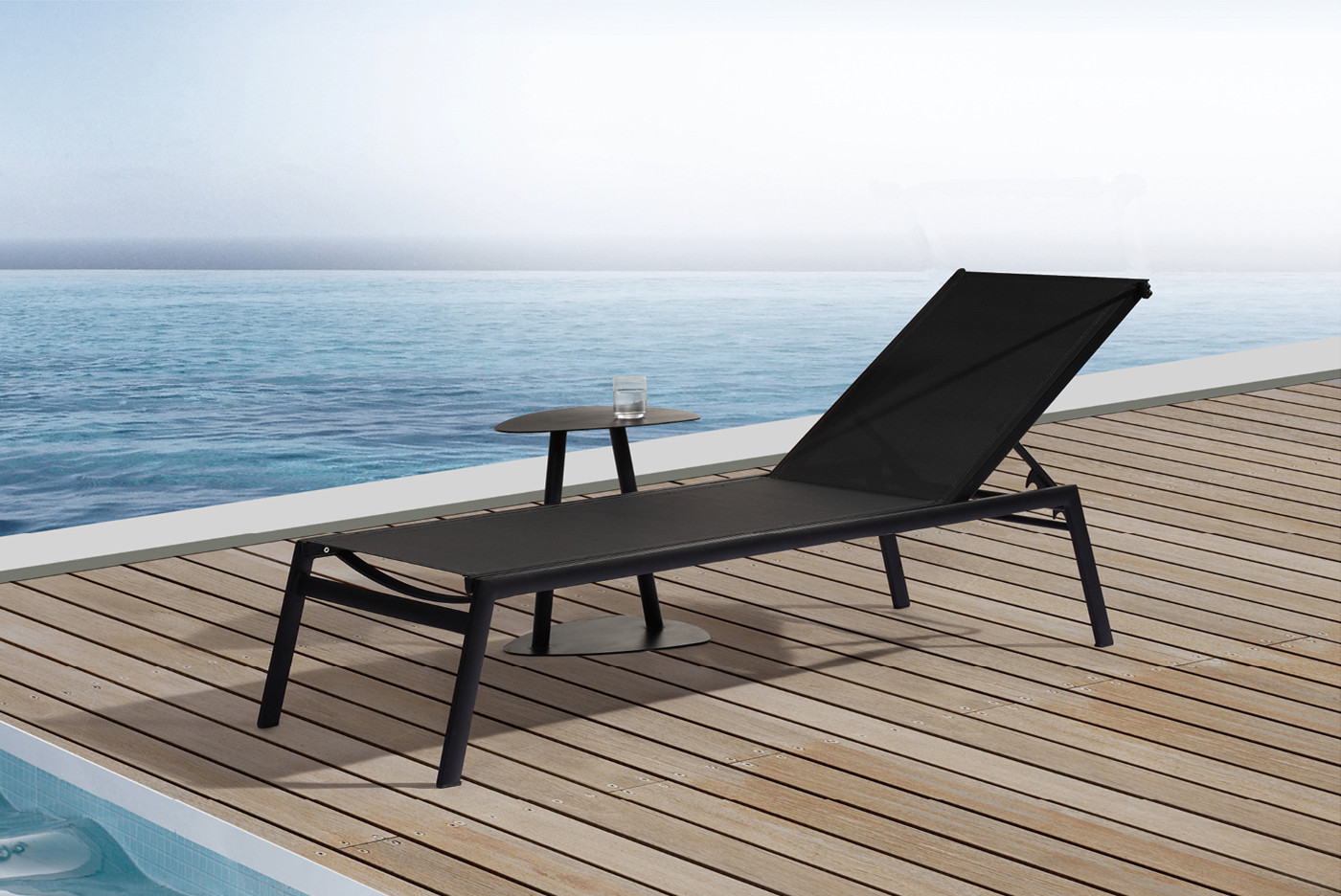 high quality outdoor furniture aluminium sun bed outdoor sun lounger hot sale lounge chair aluminium