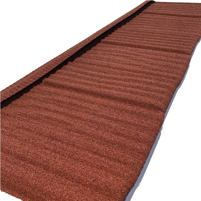 Interlocking tile stone coated metal roog tile