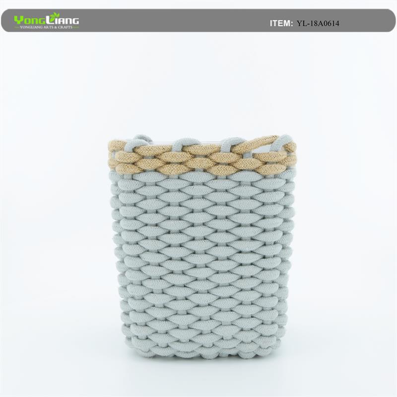 Poly Rope Weaving Waste Basket