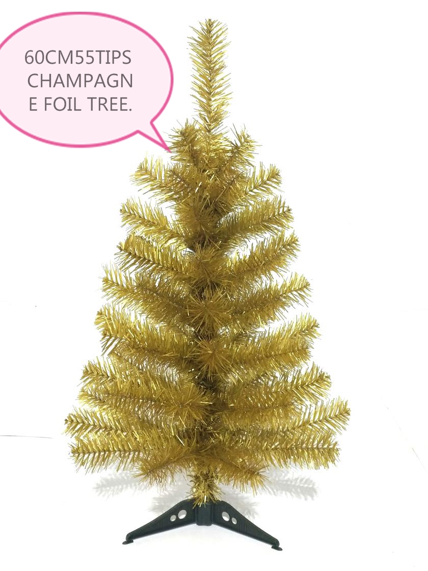 60cm55tips Champagne Foil Tree