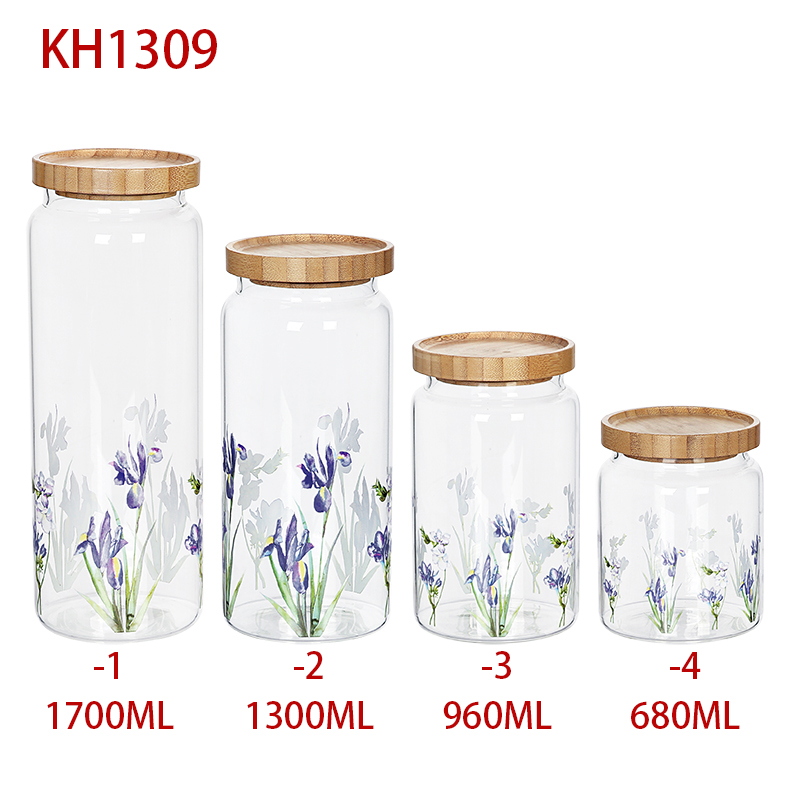Storage bottles, storage jars, glass bottles, sealed jars,decal