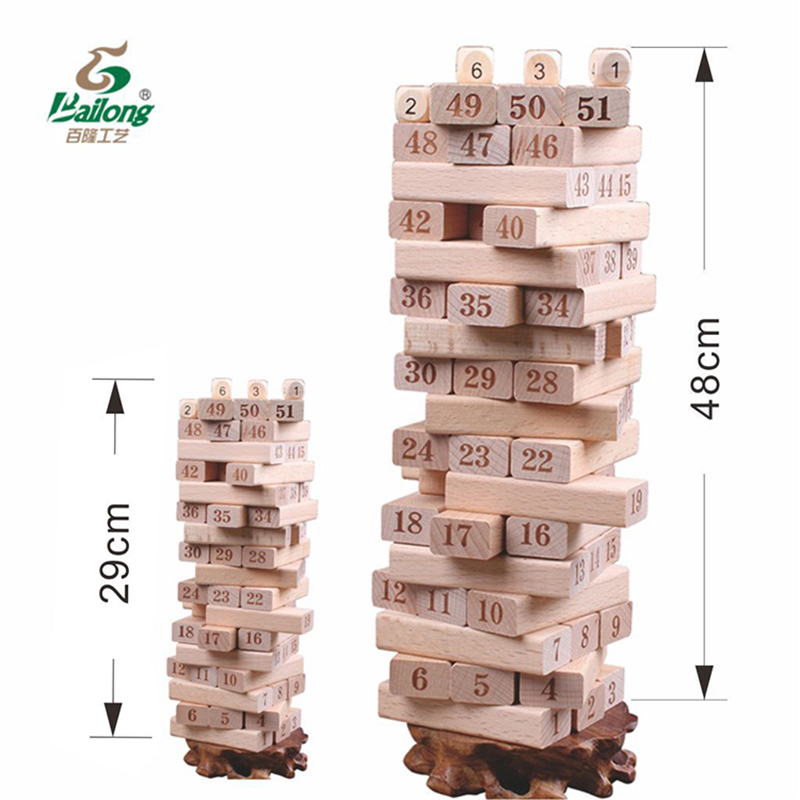 Wooden jenga game