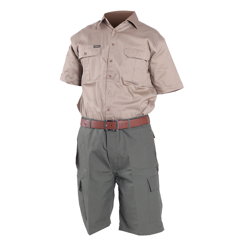 Short sleeve shirt short cargo pants