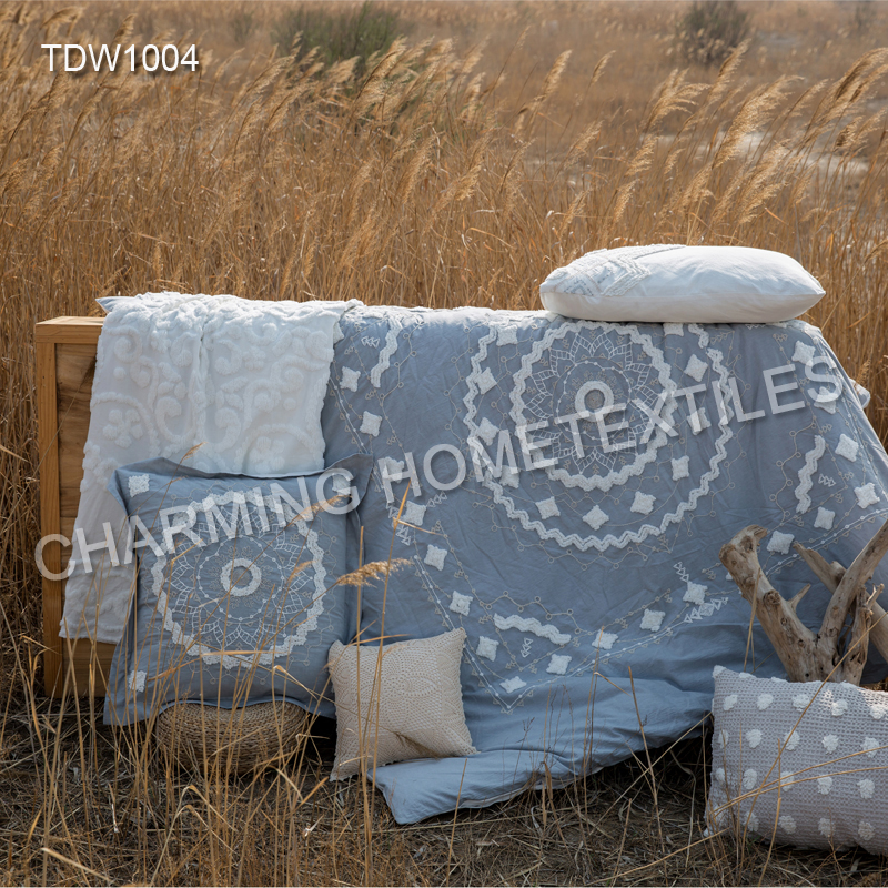 TDW1004 Poly chenille embroidery bedlinen