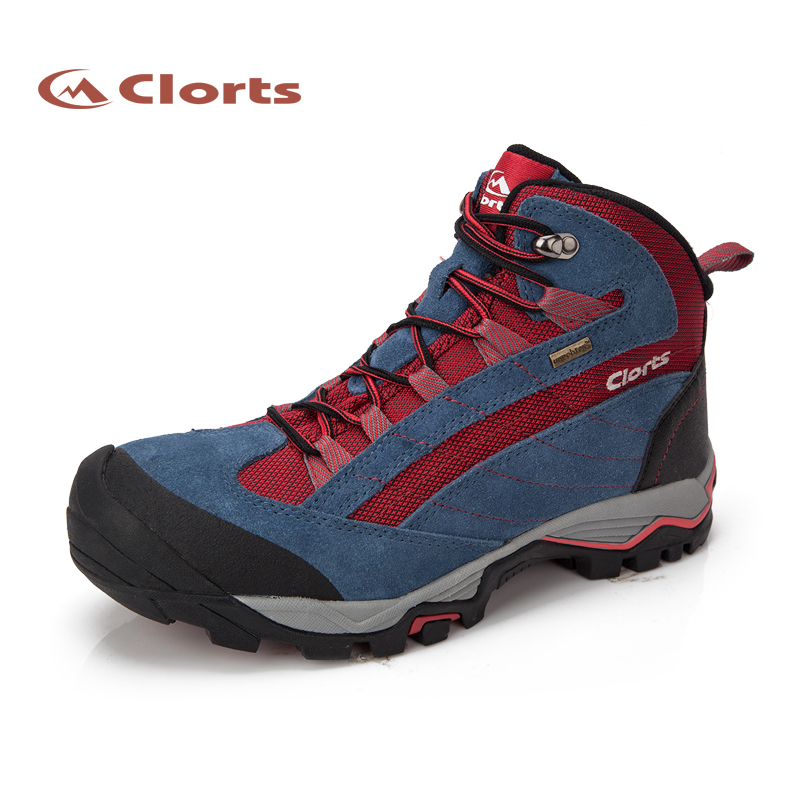 CLORTS Suede Leather Waterproof Rubber Outsole Hiking Boots