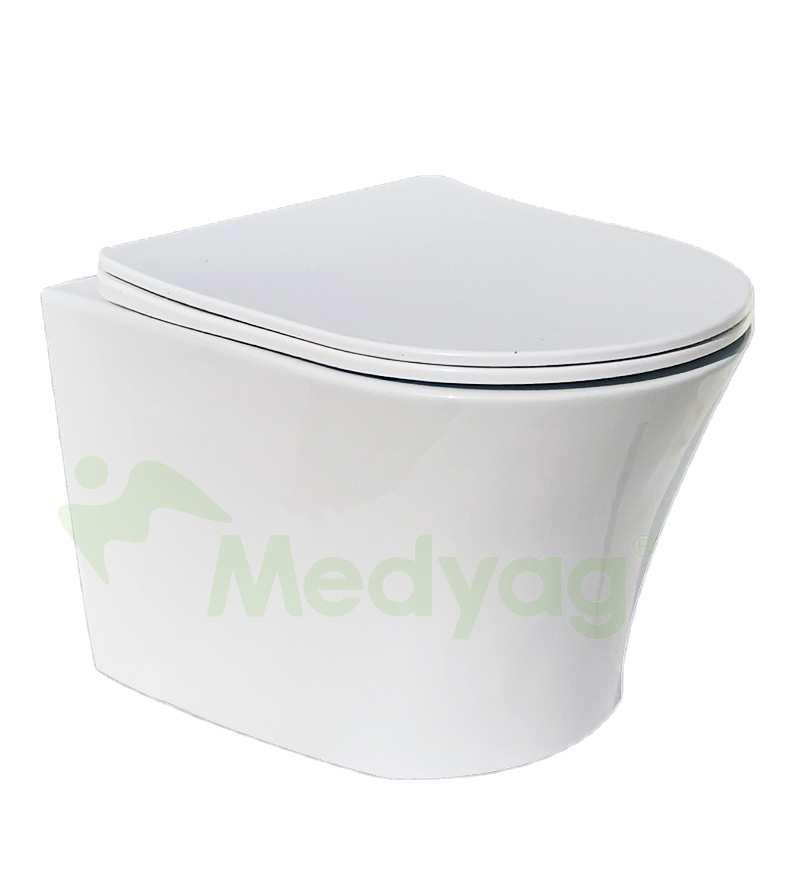 New rimless wash down wall hung toilet wc toilet
