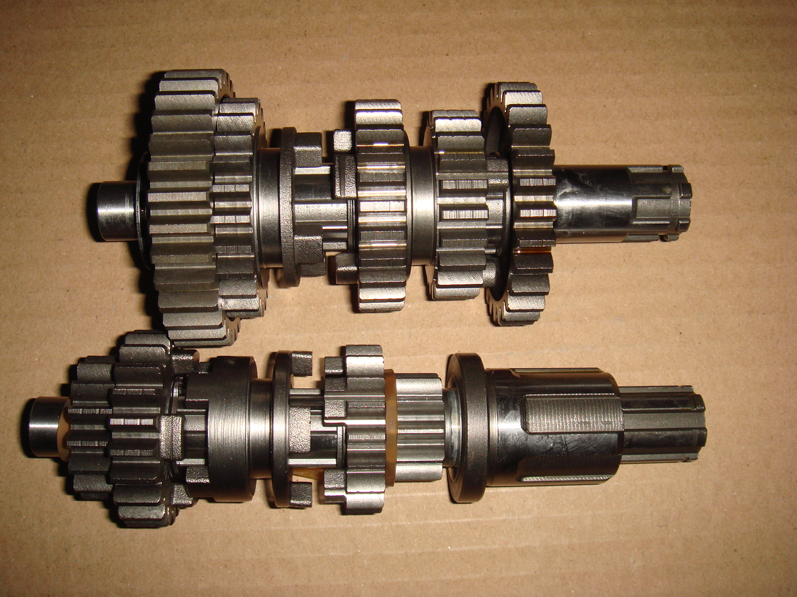 Motorcycle main and auxiliary shaft
