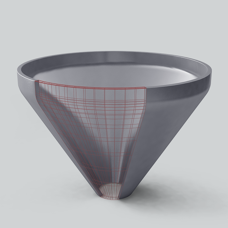 Conical head