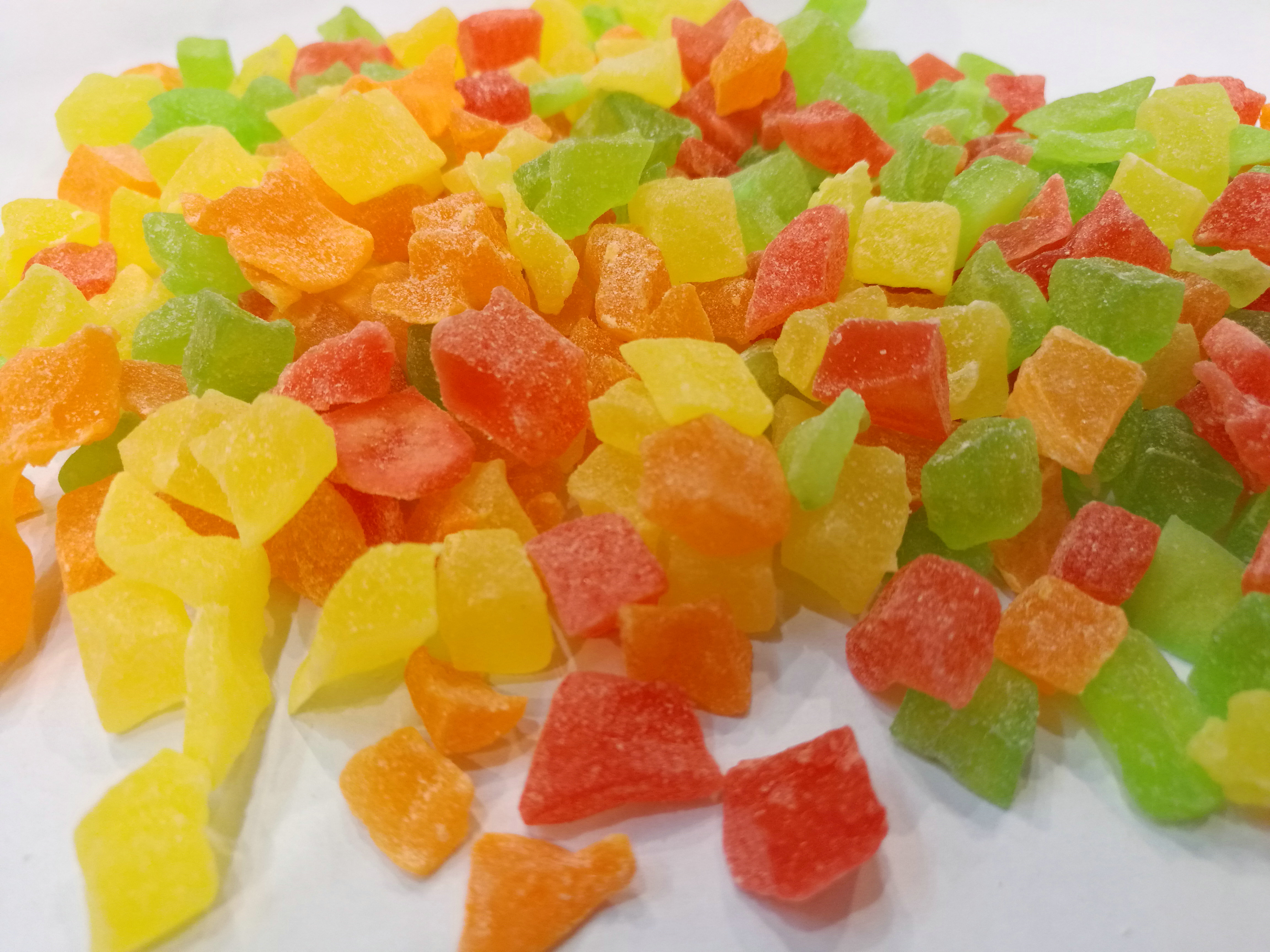 dehydrated papaya dice