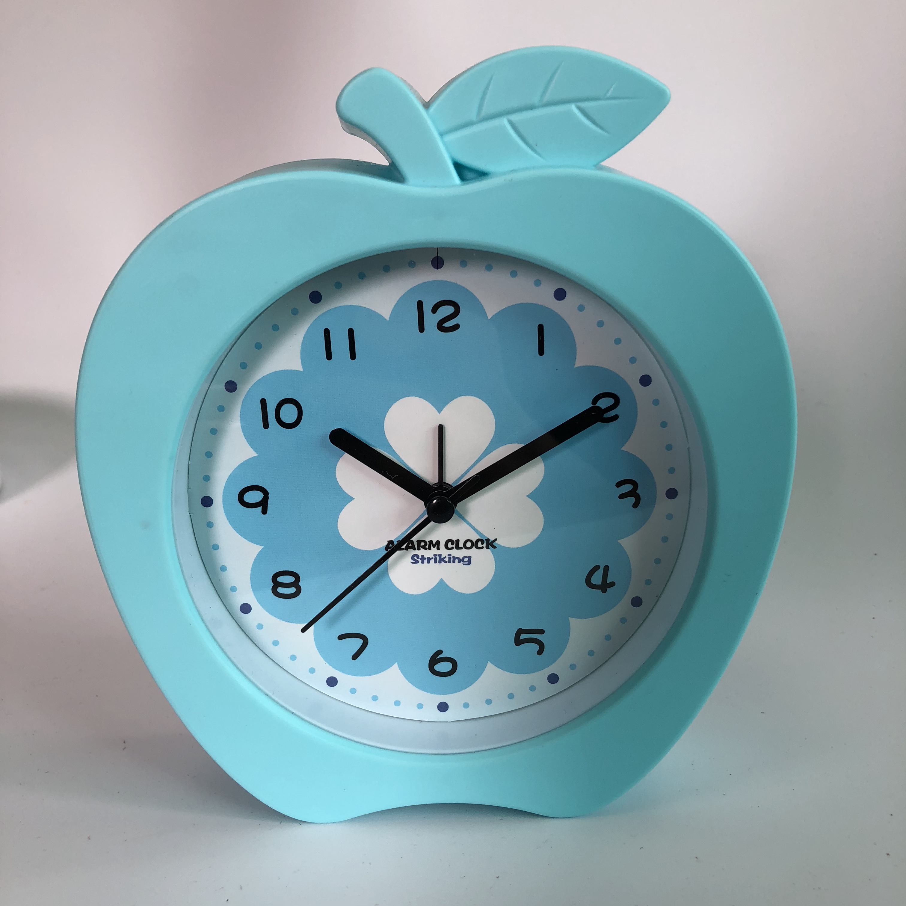 Plastic apple shaped kids alarm clock