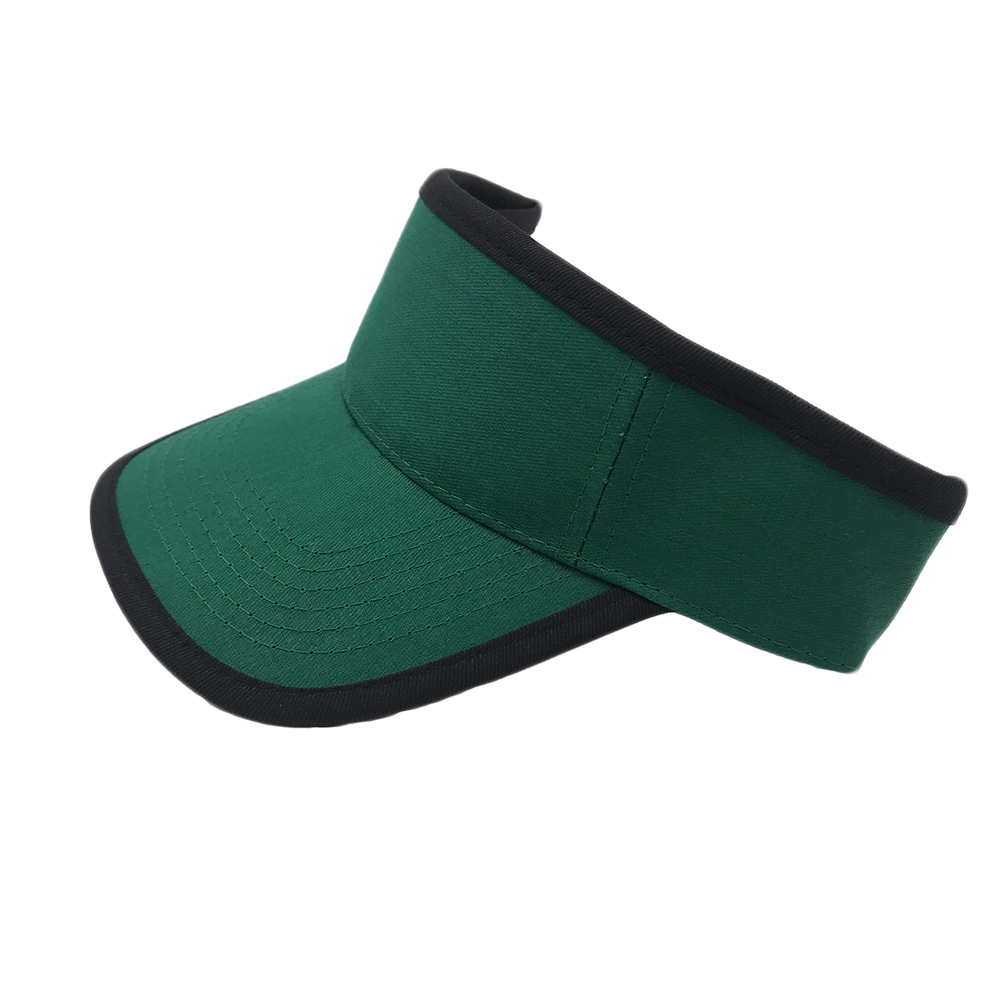 100% cotton sun visor bordered hat