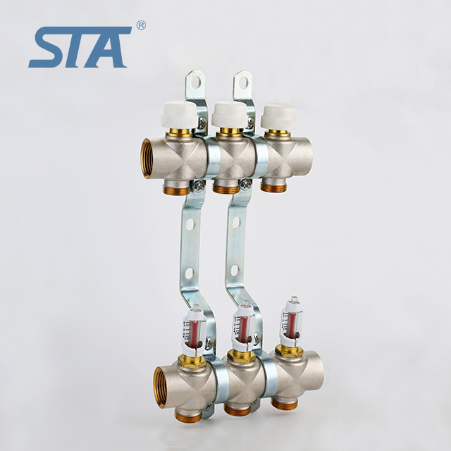 STA.6157 china suppliers Brass Forging Water heating Valve Heater manifold HVAC System