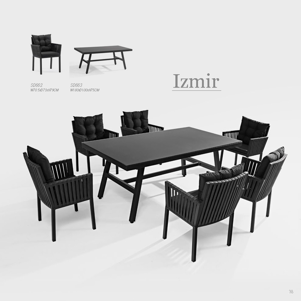 outdoor furniture alum.chair alum.table