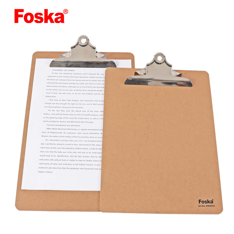 MDF A4 FC Metal Clip Board Folder