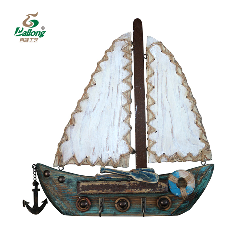 Home Decorative Ocean Series Nautical theme Wooden Wall Plaque with Hook