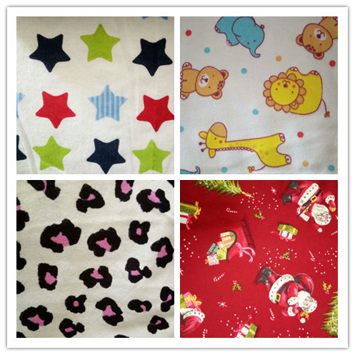 100 cotton printed flannel fabric