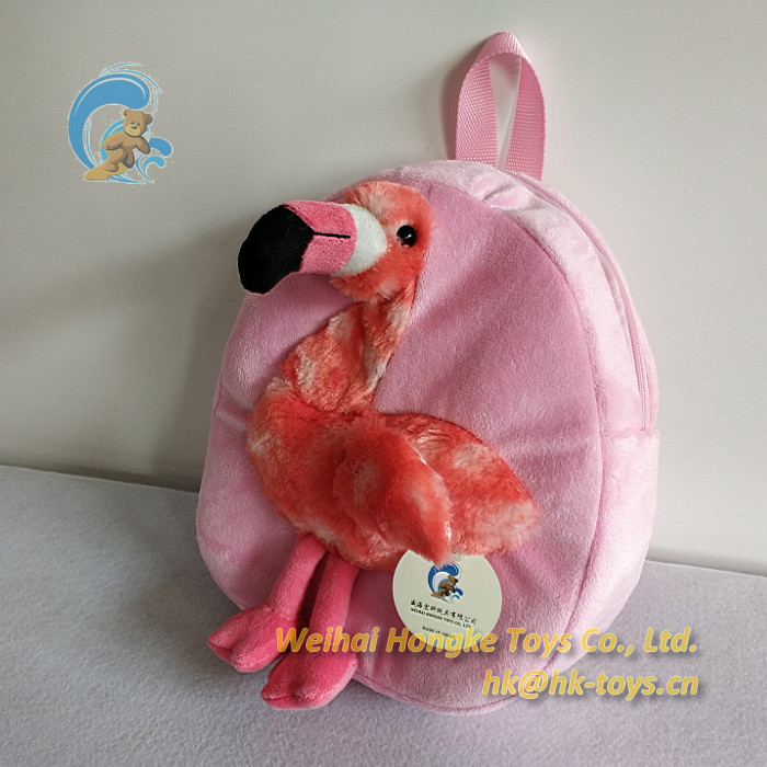 Backpack, Plush Flamingo, XH00404G1