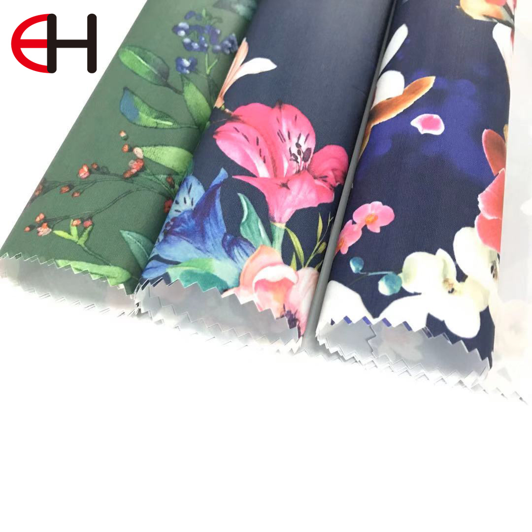 210T Taffeta Printed Fabric White PVC Coated Fabric Rain coat PVC Fabric