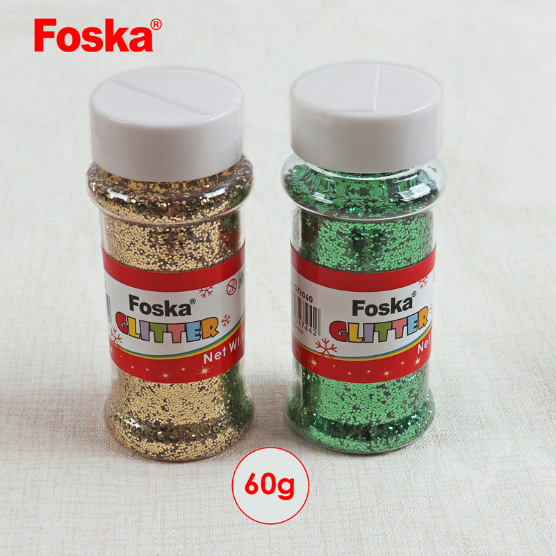 Foska Bottle Packing Bulk Colorful Cosmetic Glitter Powder
