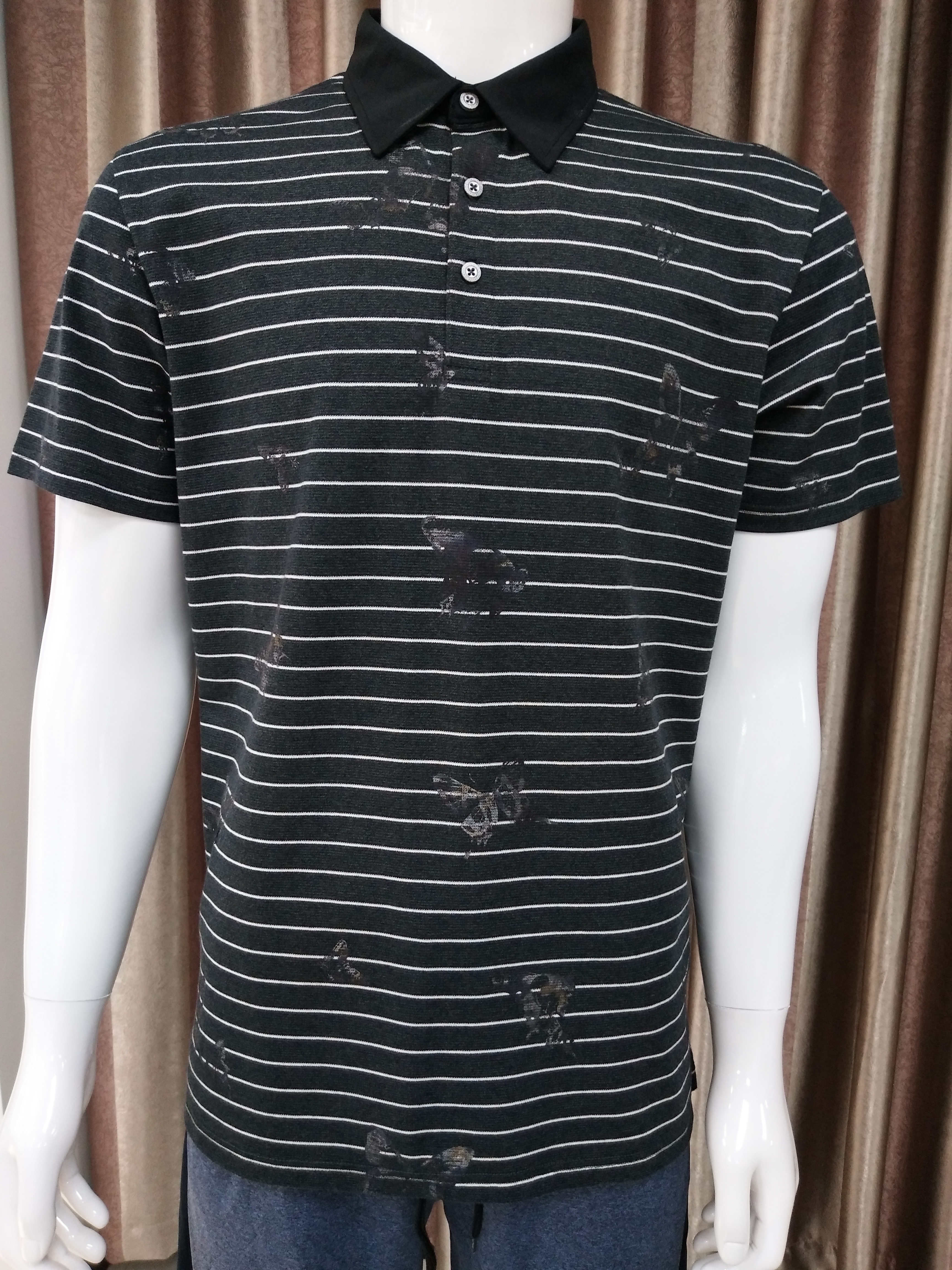 100%cotton mens yarn dye pique polo shirt