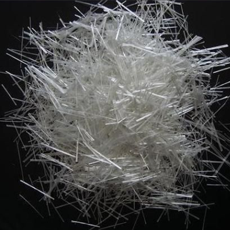 Glass fiber chopped strands for concrete or gypsum