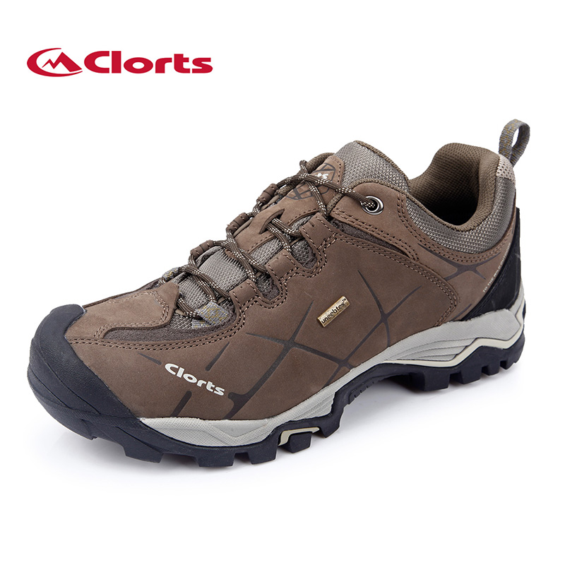 CLORTS Nubuck Leather Waterproof Rubber Outsole Trekking Shoes