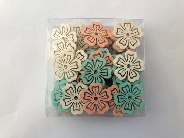 Wooden flower in pvcbx