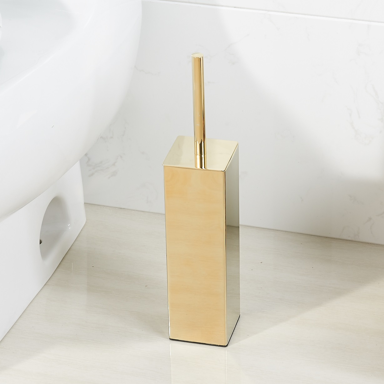 Toilet Brush Holder Stainless Steel 304 Bathroom Accessory Standing for Bathroom