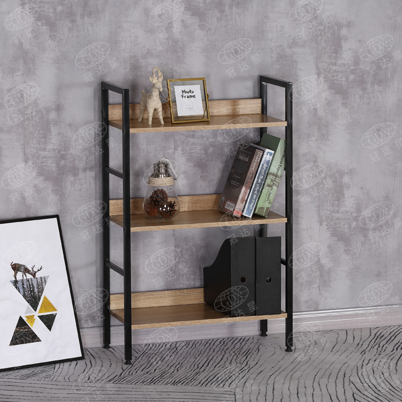 Three bookshelf, storage shelf, sitting room bookcase, stable iron frame, bathroom, sitting room